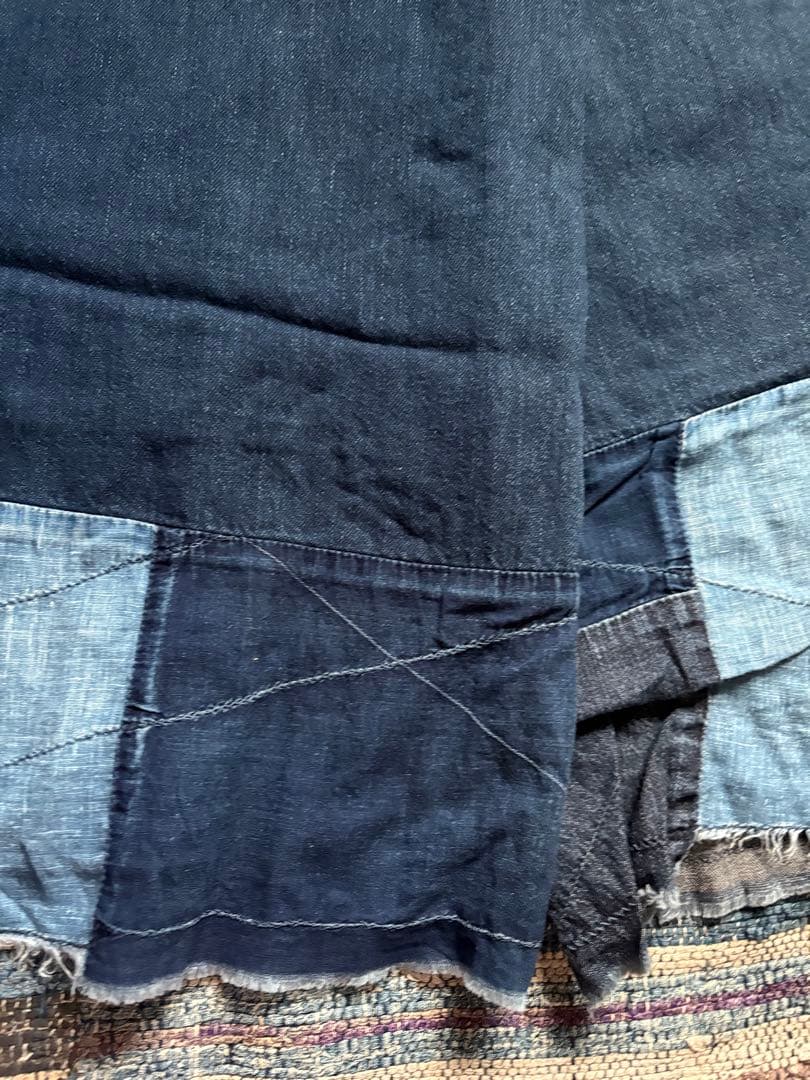 kapital デニムパッチワークガウチョパンツ