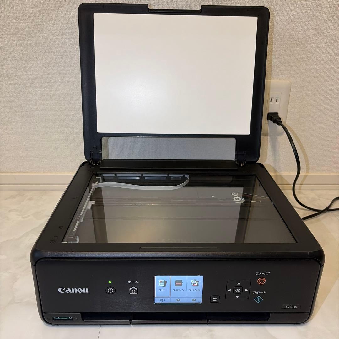 キャノンプリンター複合機TS5030美品　新品互換インク、ケーブル付Canon