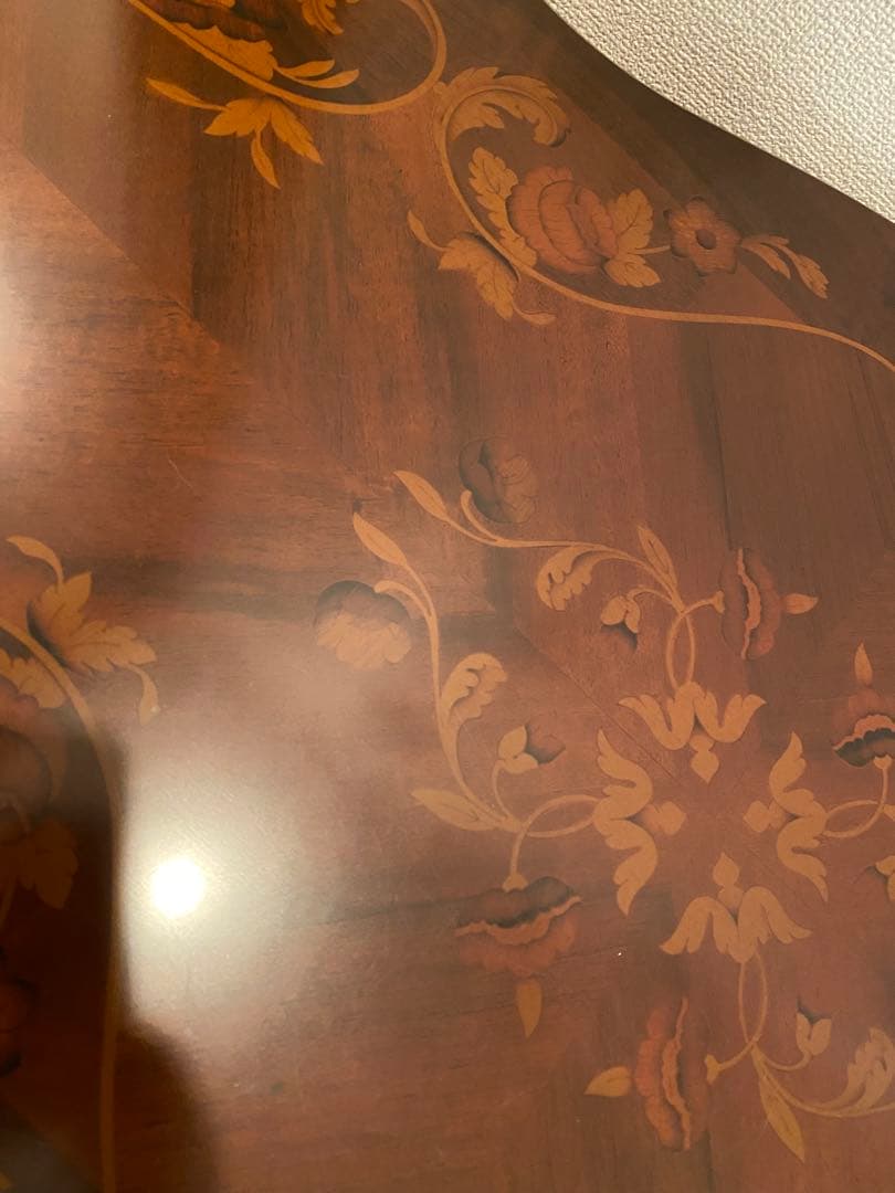 猫脚　象嵌イタリア製　木製テーブル