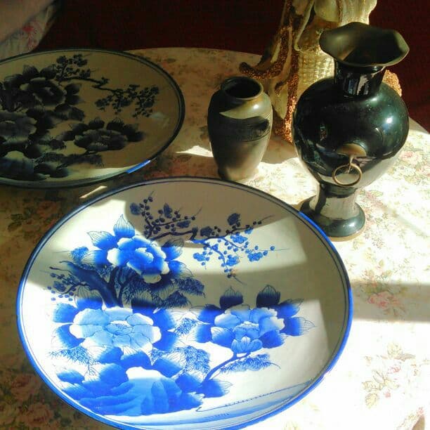 明治飾り皿　特大　２枚