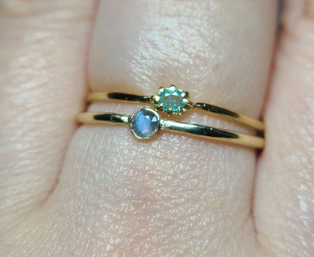 まゆどん素晴らしい透明感!!★ブラジルバターリャパライバトルマリン18金★