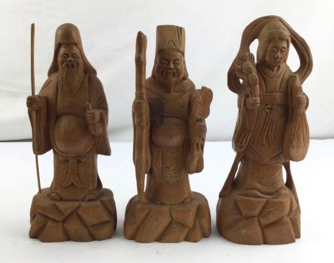 七福神　木彫り　大きめ