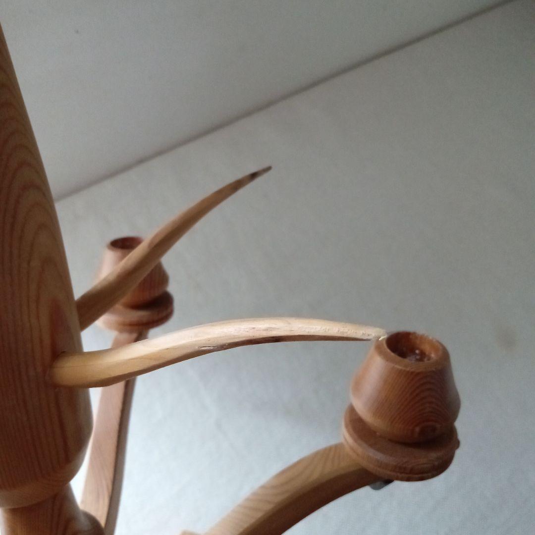 木製キャンドルホルダー 木工芸 スウェーデン 北欧 ヴィンテージ