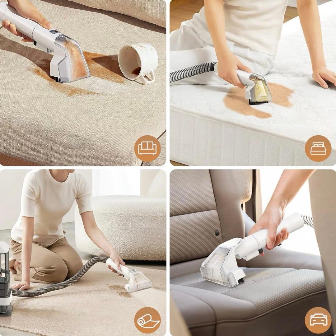 新品 カーペットクリーナー 14000pa強力吸引 リンサークリーナー 布洗浄機