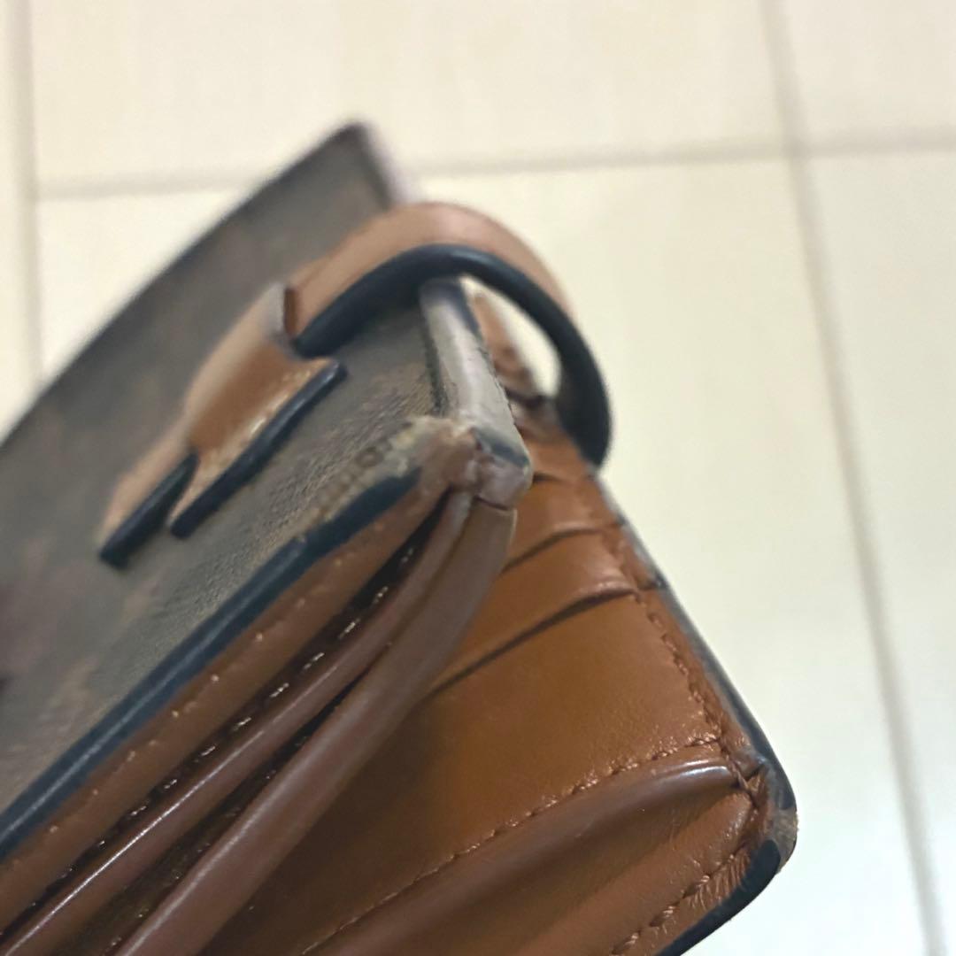 CELINE セリーヌ　トリオンフ　二つ折り財布 ダークブラウン