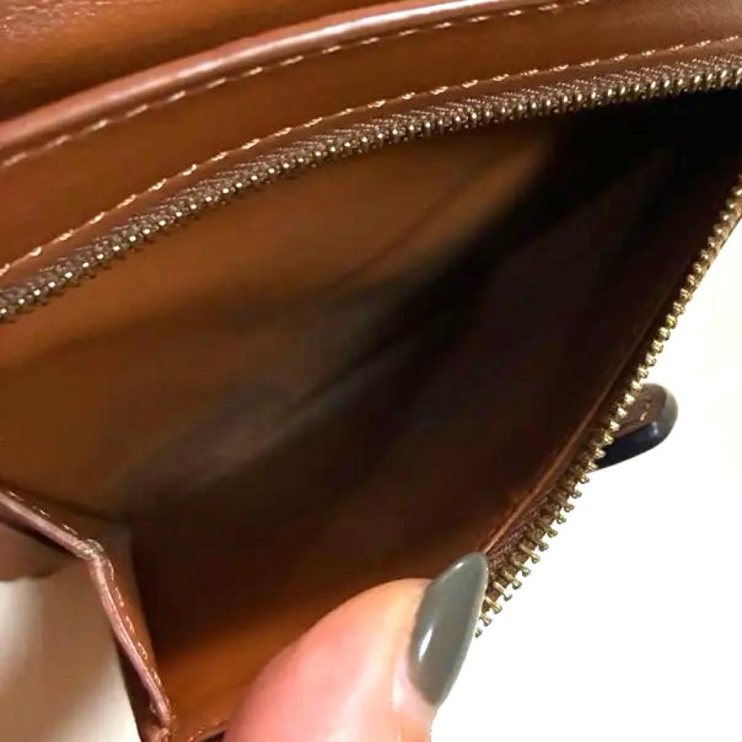 CELINE セリーヌ　トリオンフ　二つ折り財布 ダークブラウン