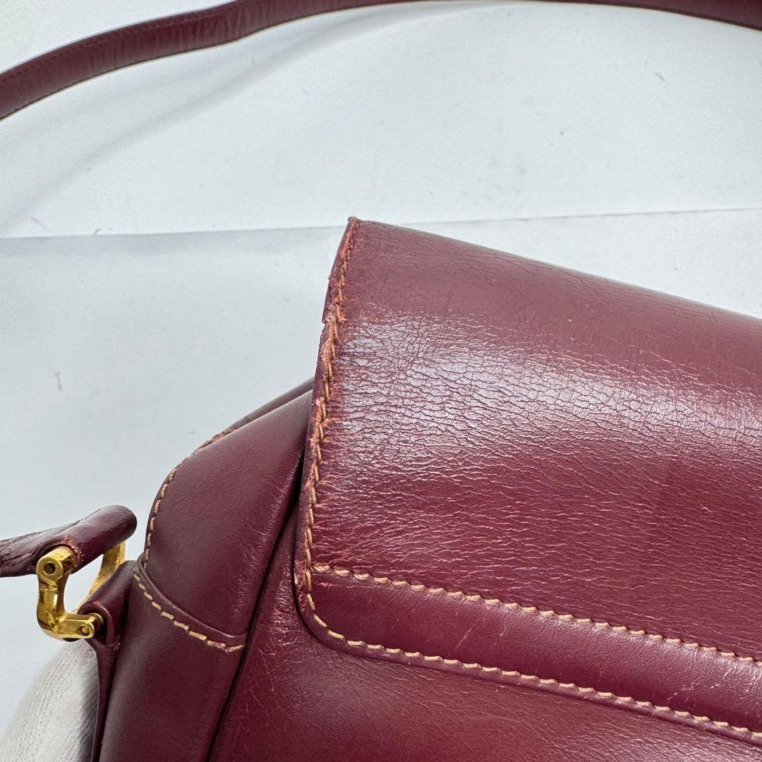 【良品】カルティエ マストライン ショルダーバッグ レザー ゴールド金具