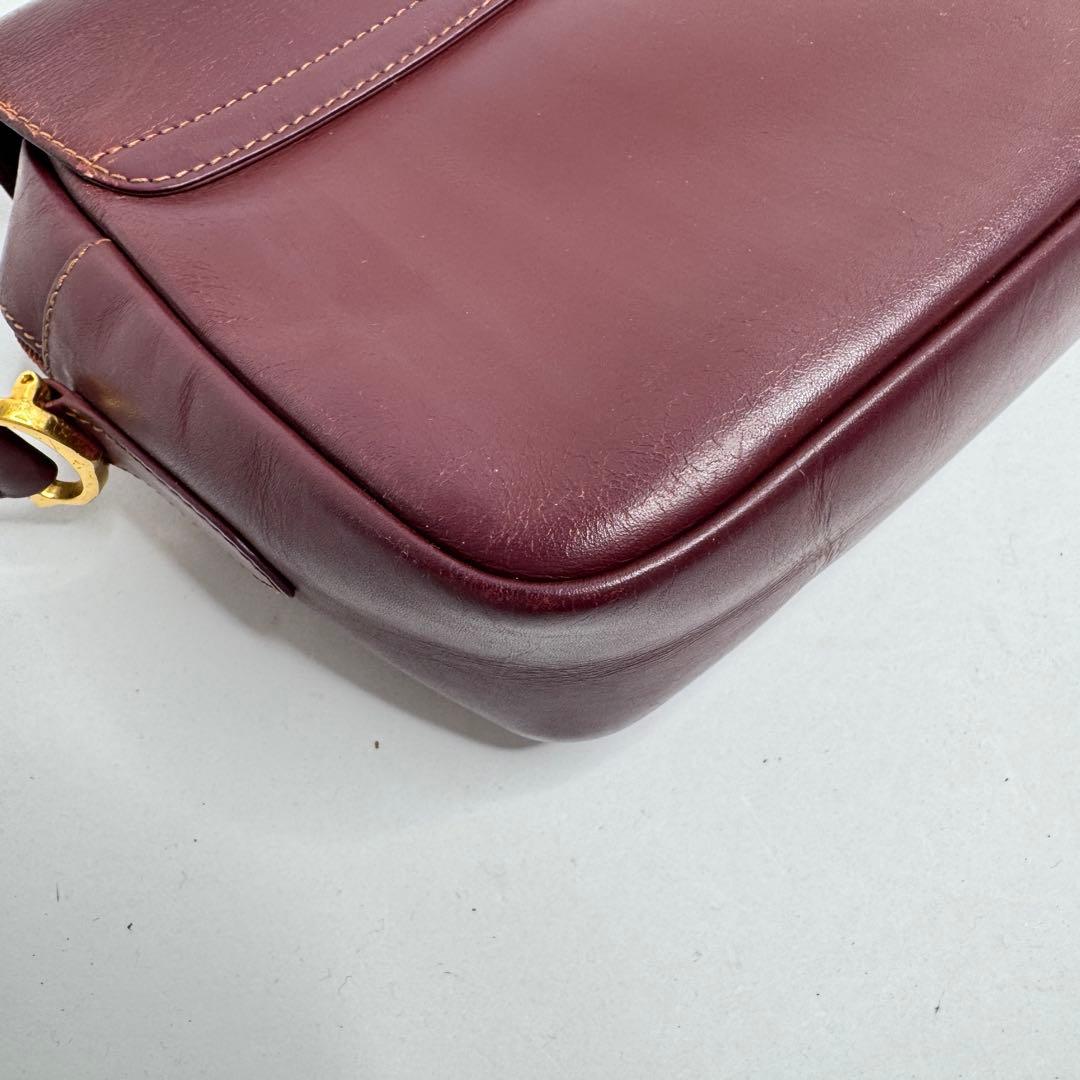 【良品】カルティエ マストライン ショルダーバッグ レザー ゴールド金具
