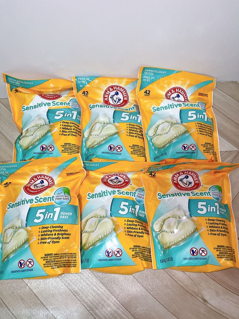 アームアンドハンマー 肌に優しい 5 IN 1 パワーパック 42個×6袋