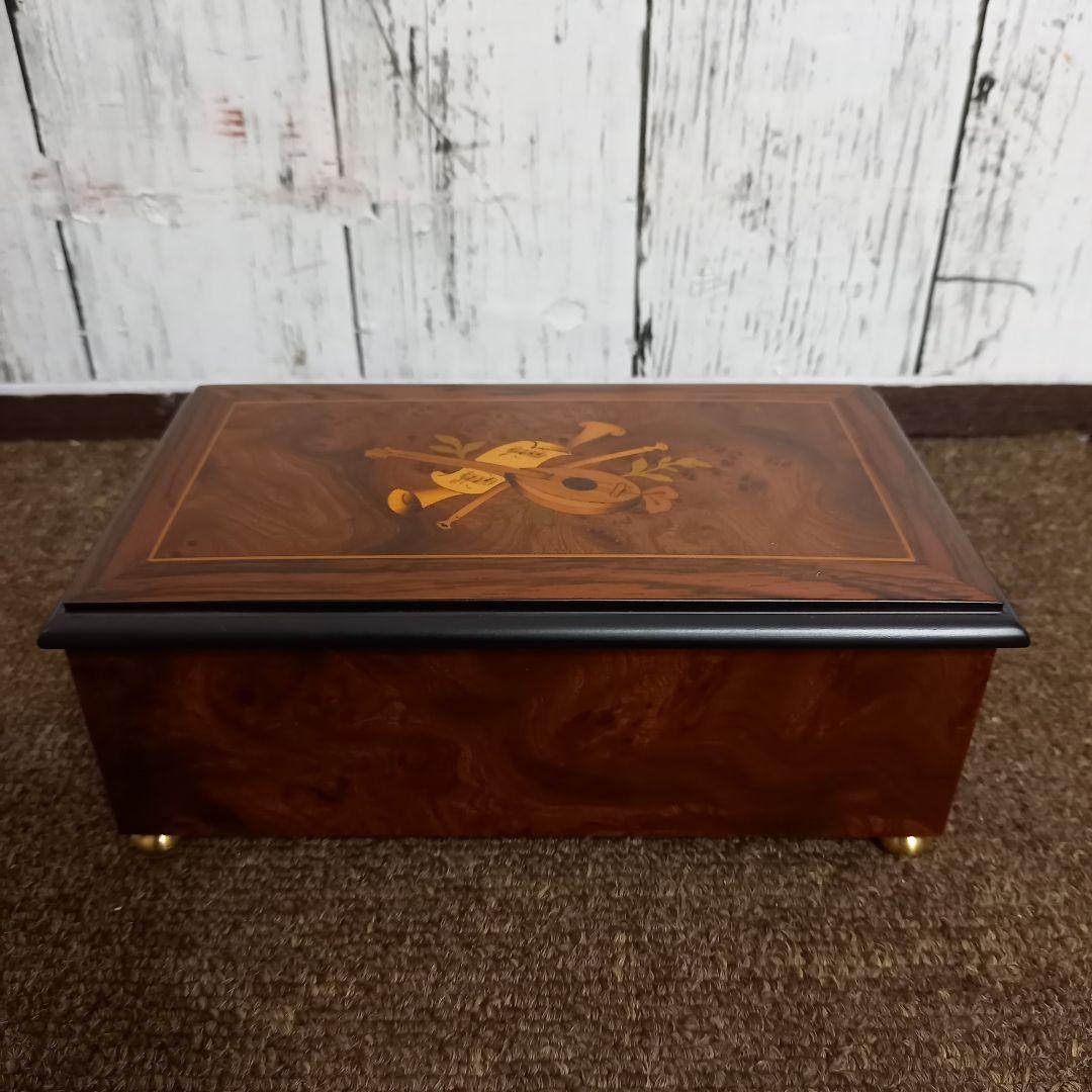 【美品】reuge リュージュオルゴール36弁 小物入れ付き