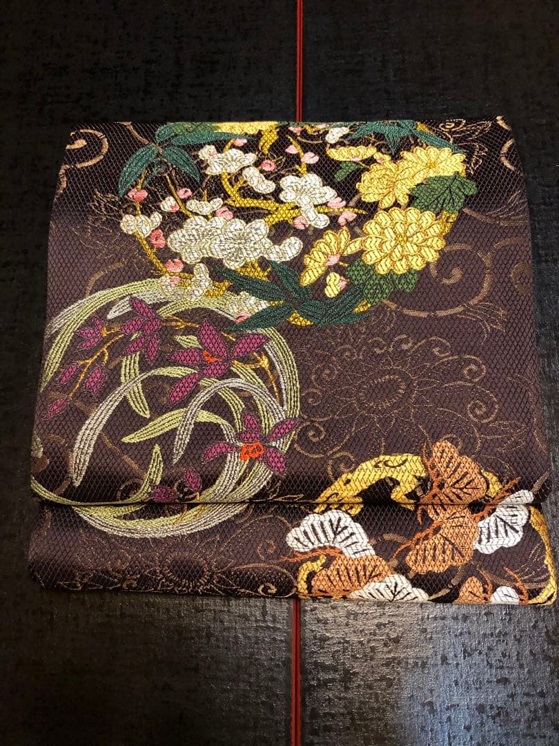 手 機 袋 帯　　　花　の　丸　紋