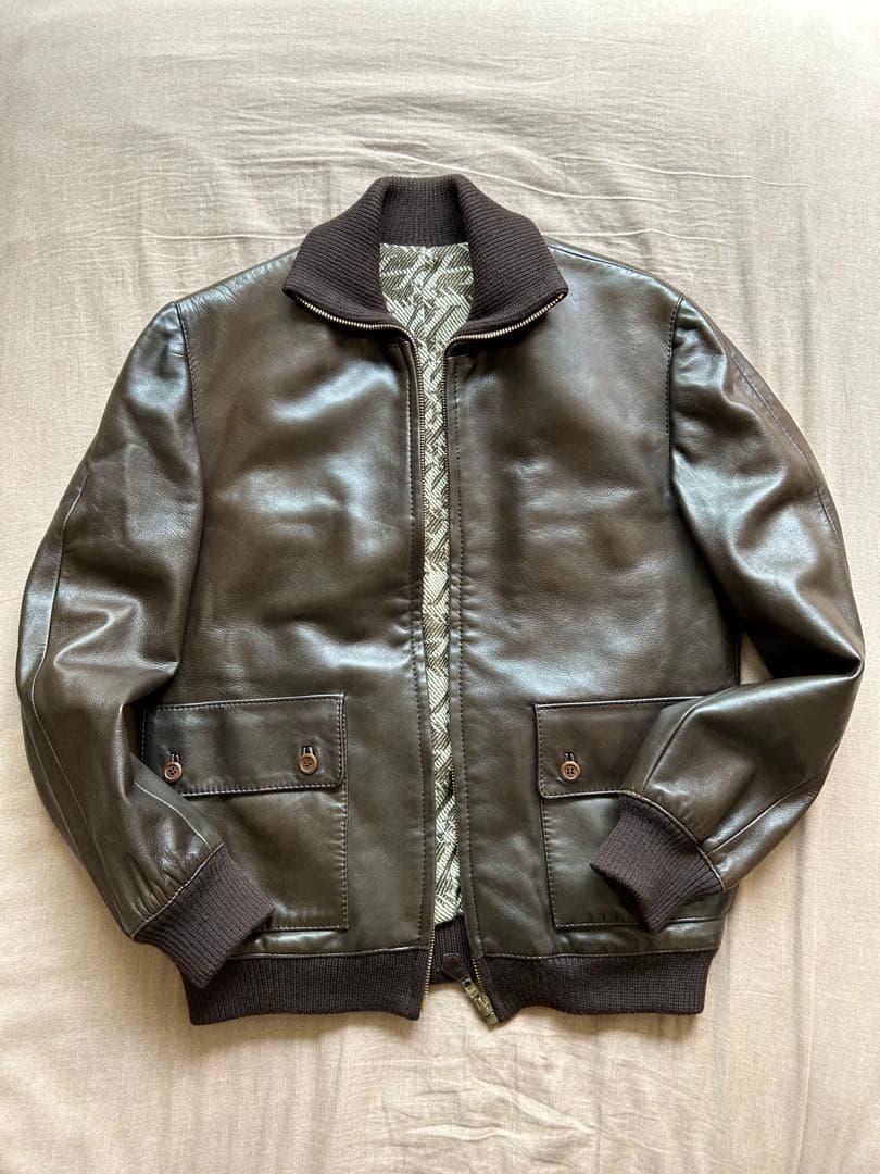 HERMESエルメス レザージャケット ヴィンテージ50 Lサイズ美品