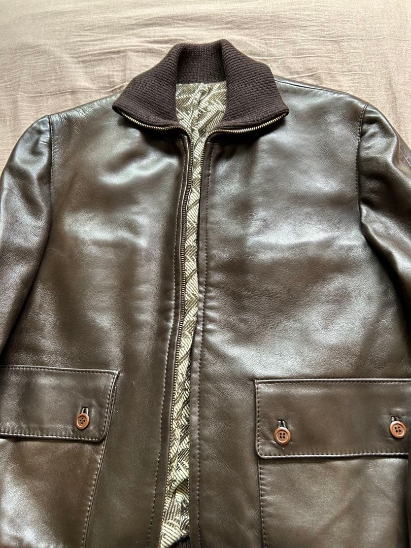 HERMESエルメス レザージャケット ヴィンテージ50 Lサイズ美品