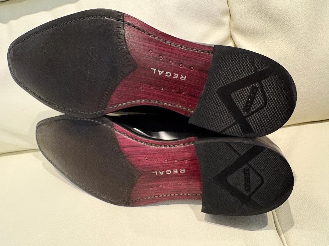 【美品】REGAL 25AR 24.5cmストレートチップ スクラッチタフレザー