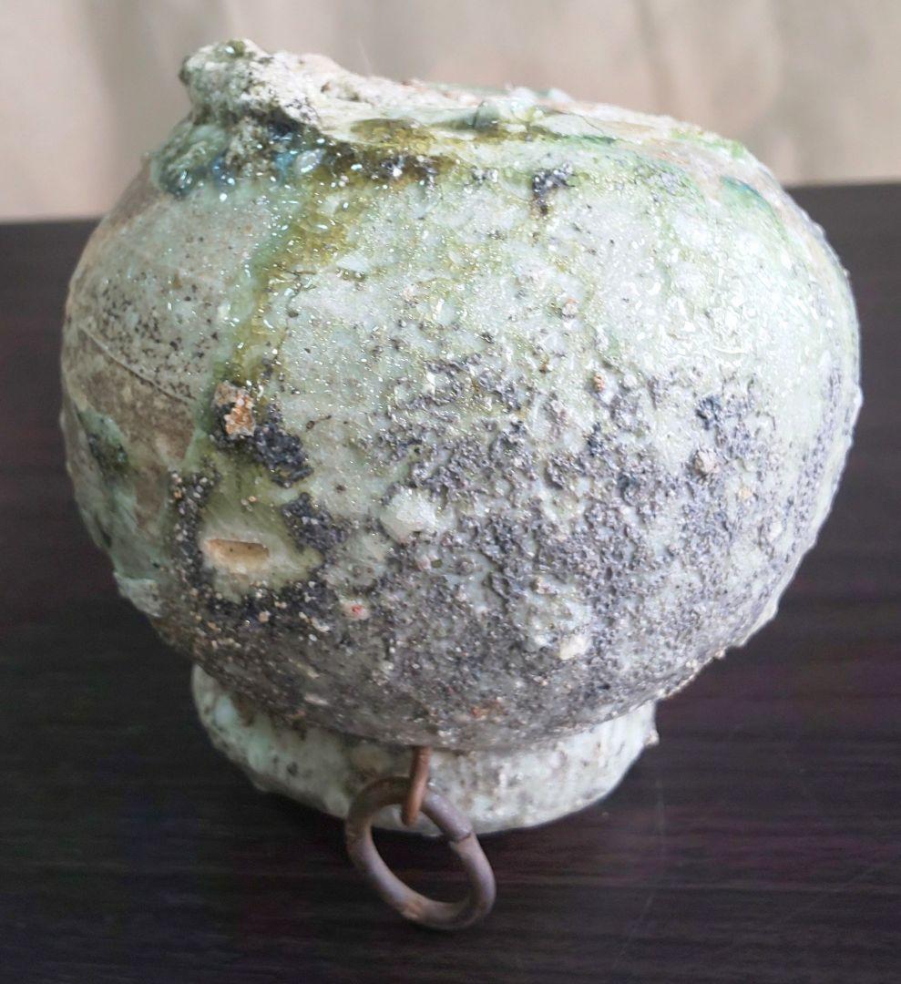 古伊賀 伊賀焼 灰被 自然釉 水滴 掛花入 花器 小壷 一輪挿し