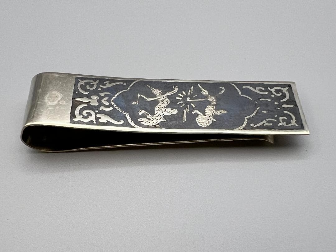 銀製　STERLING　刻印　シガレットケース　マネークリップ　カフス　117g