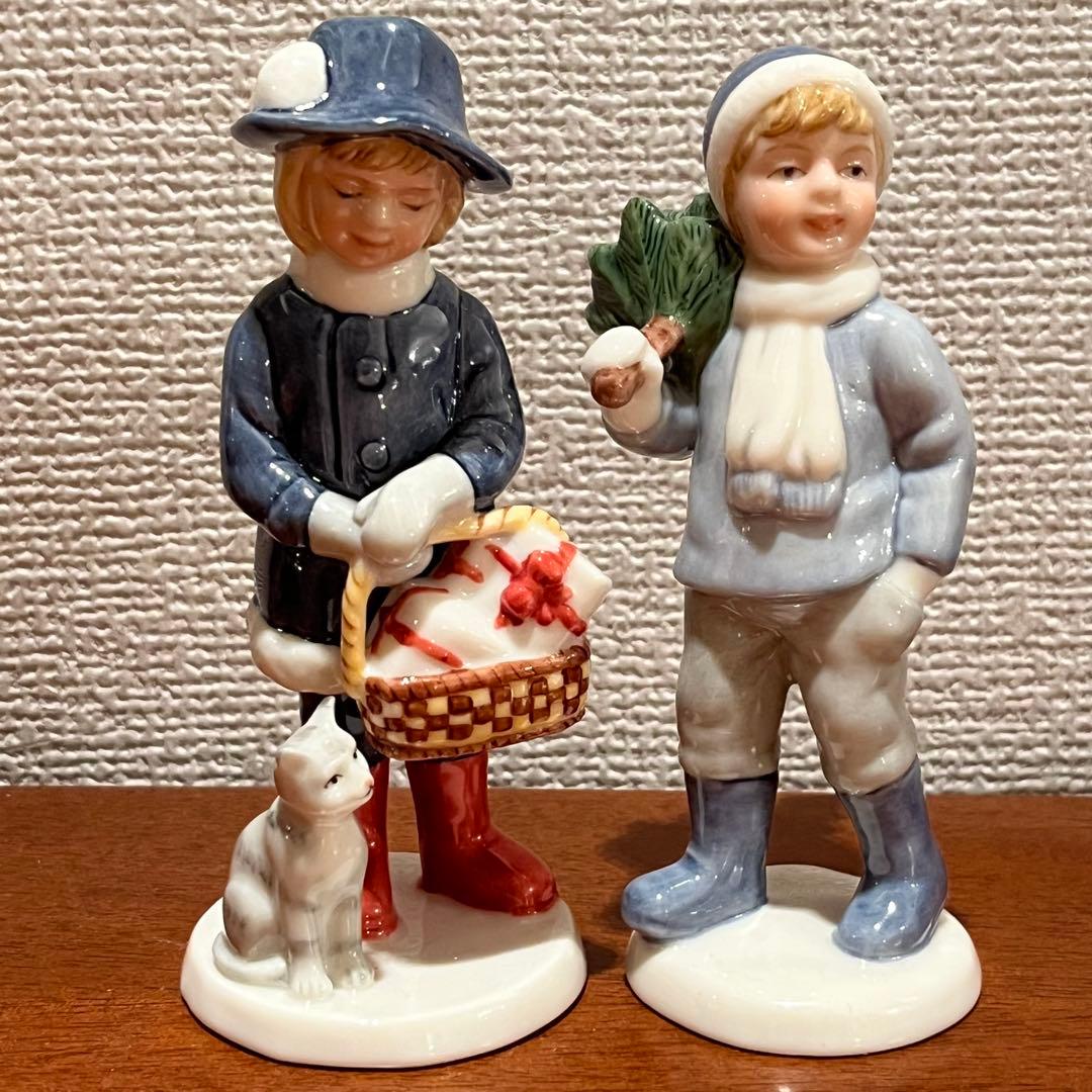 美品　クリスマス　アンナ　フレデリック　ロイヤルコペンハーゲン　人形　陶器　置物