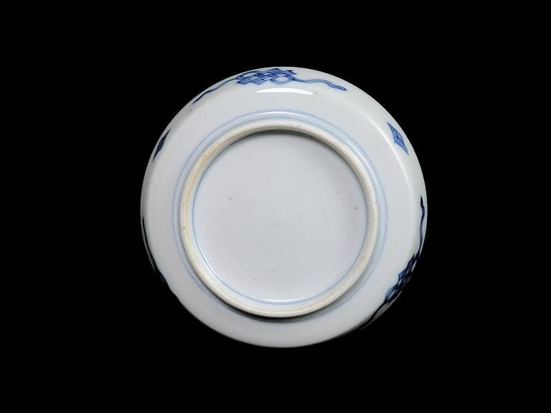 古伊万里　金襴手　花鳥紋に花籠の図　縁高４寸皿　５枚　E128AS-BUy