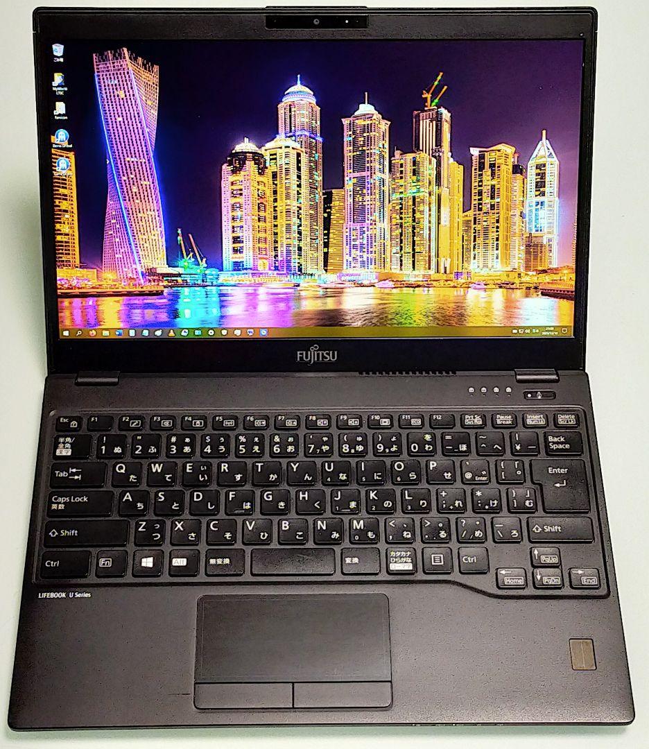 ②超美品中古、超軽量777gのブラック色の富士通LIFEBOOK U939/B
