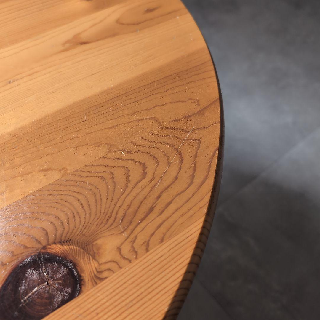 USED/無垢 パイン ラウンドローテーブル フレンチミッドセンチュリー 北欧