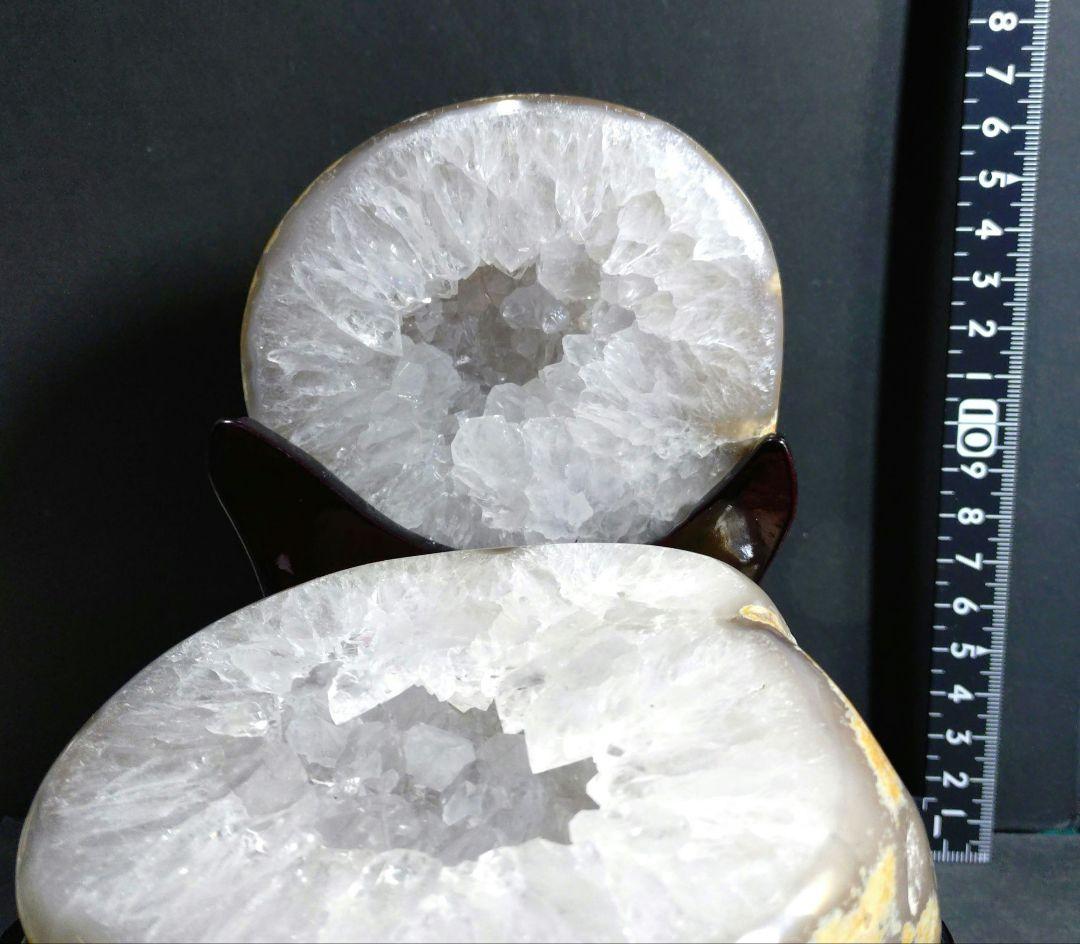 割引大特価✴️高品質✴️美品✴️開運✴️トレジャー瑪瑙 ペア水晶 ジオード 龍穴