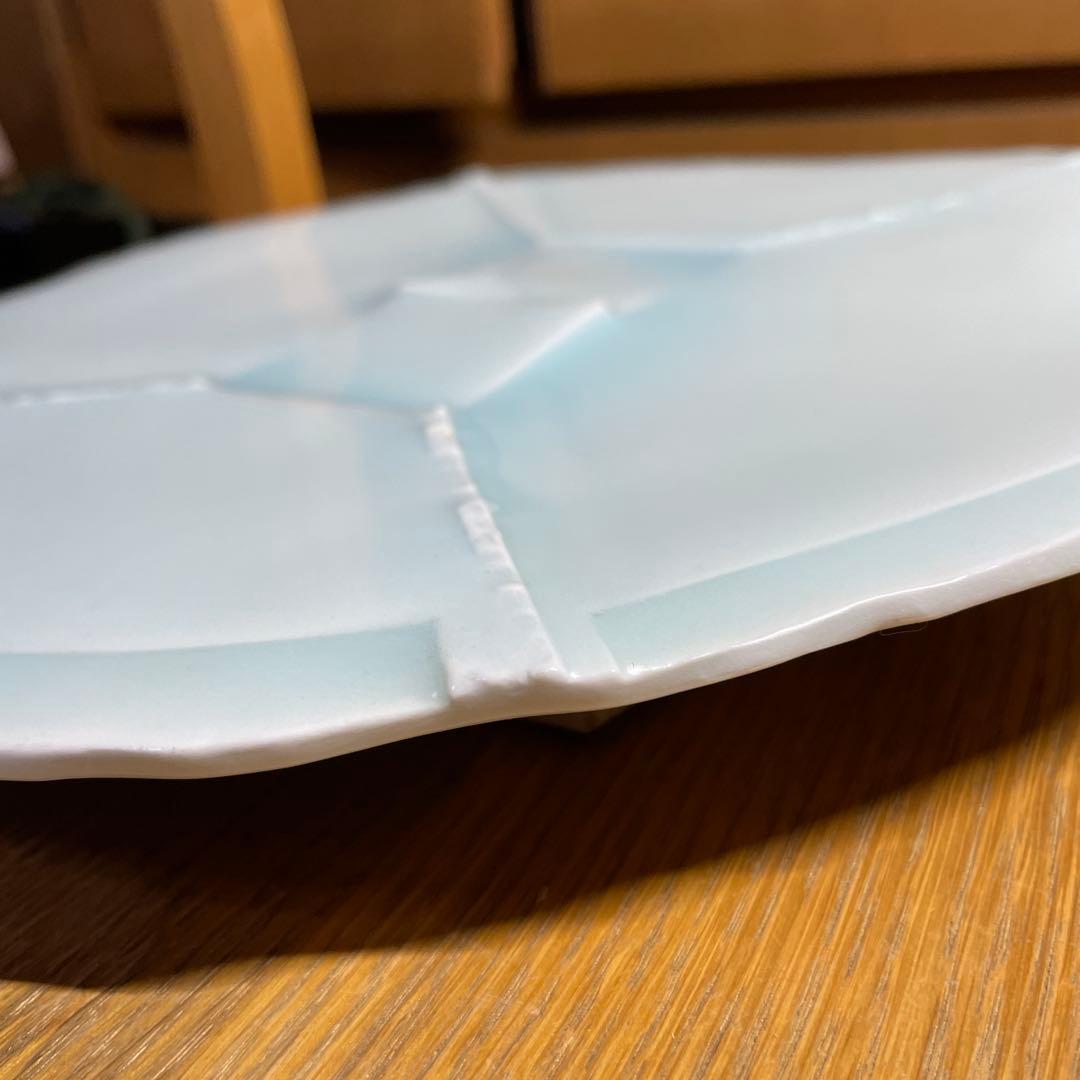 吉川正道　青白磁飾り皿