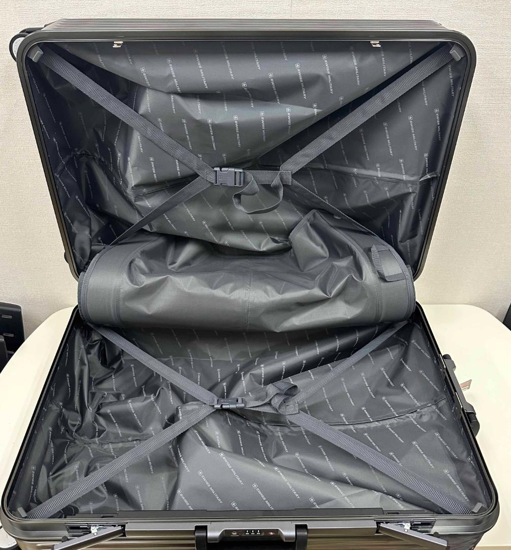 新品 ★ スイスミリタリー スーツケース 105L チタン 28インチ ブラック
