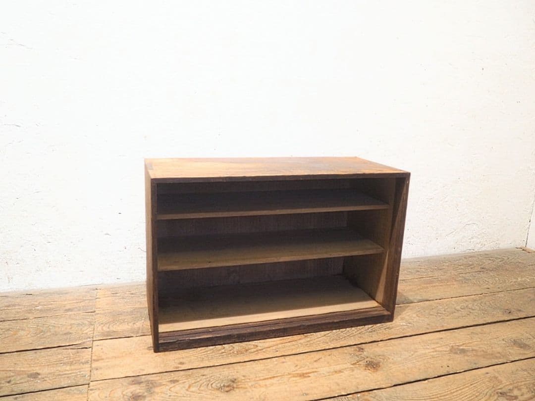 1269 ヴィンテージ　素朴なオープンラック　飾り棚　ケース　古家具　レトロ