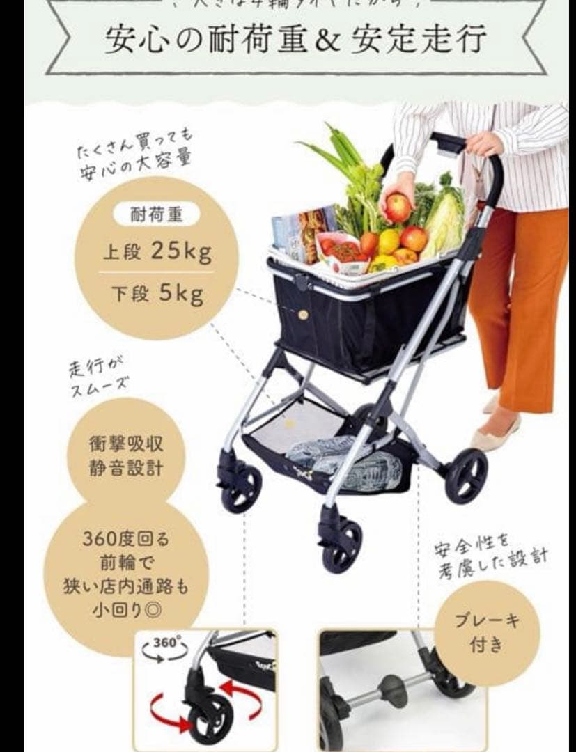 Eco ca エコカ ブラック ショッピングカート