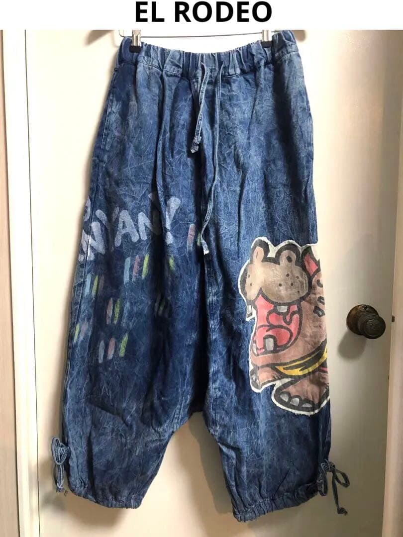 エルロデオ EL RODEO サルエルパンツ ジーンズ おしゃれ アニマル カバ