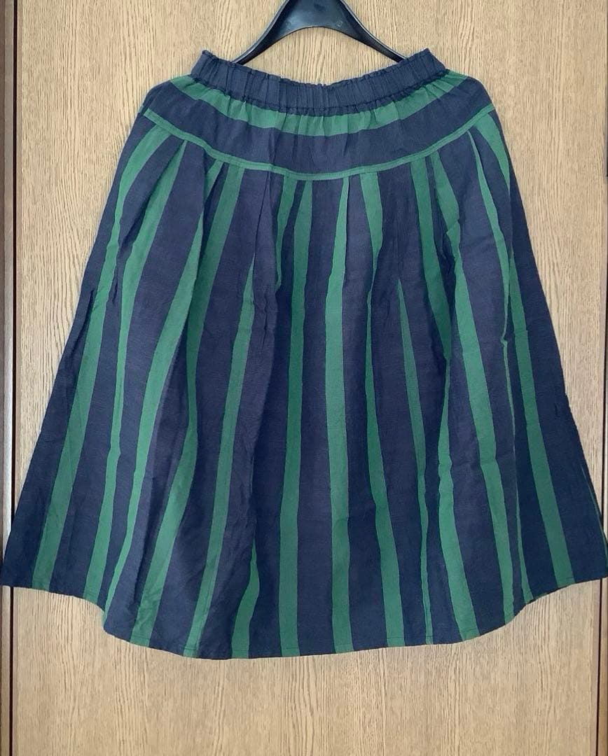 Sakura ヤンマ産業 会津木綿 すいか縞スカート