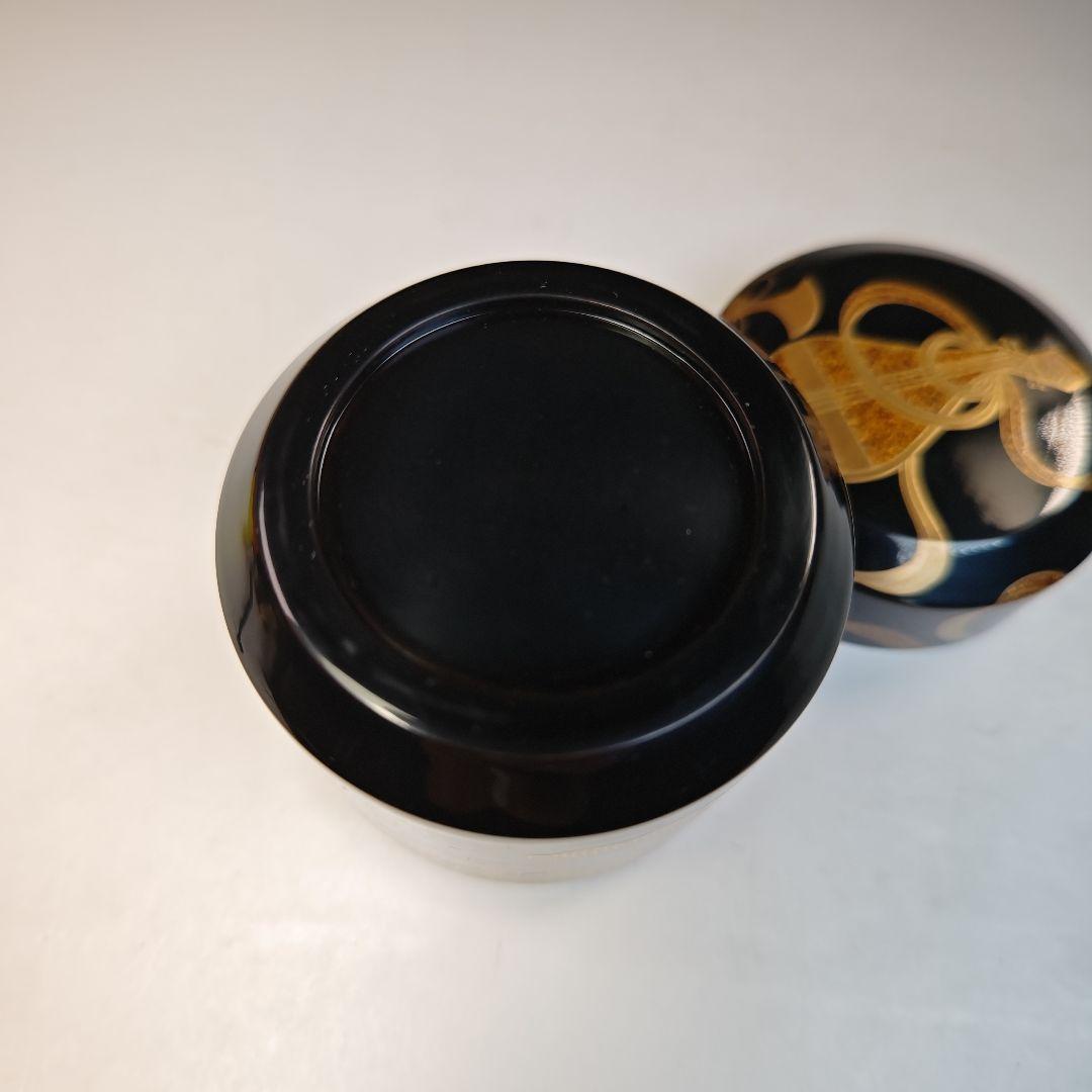 イ420 棗『漆専堂　岡本漆園作』『金梨地楽器蒔絵　棗　共箱』茶道具