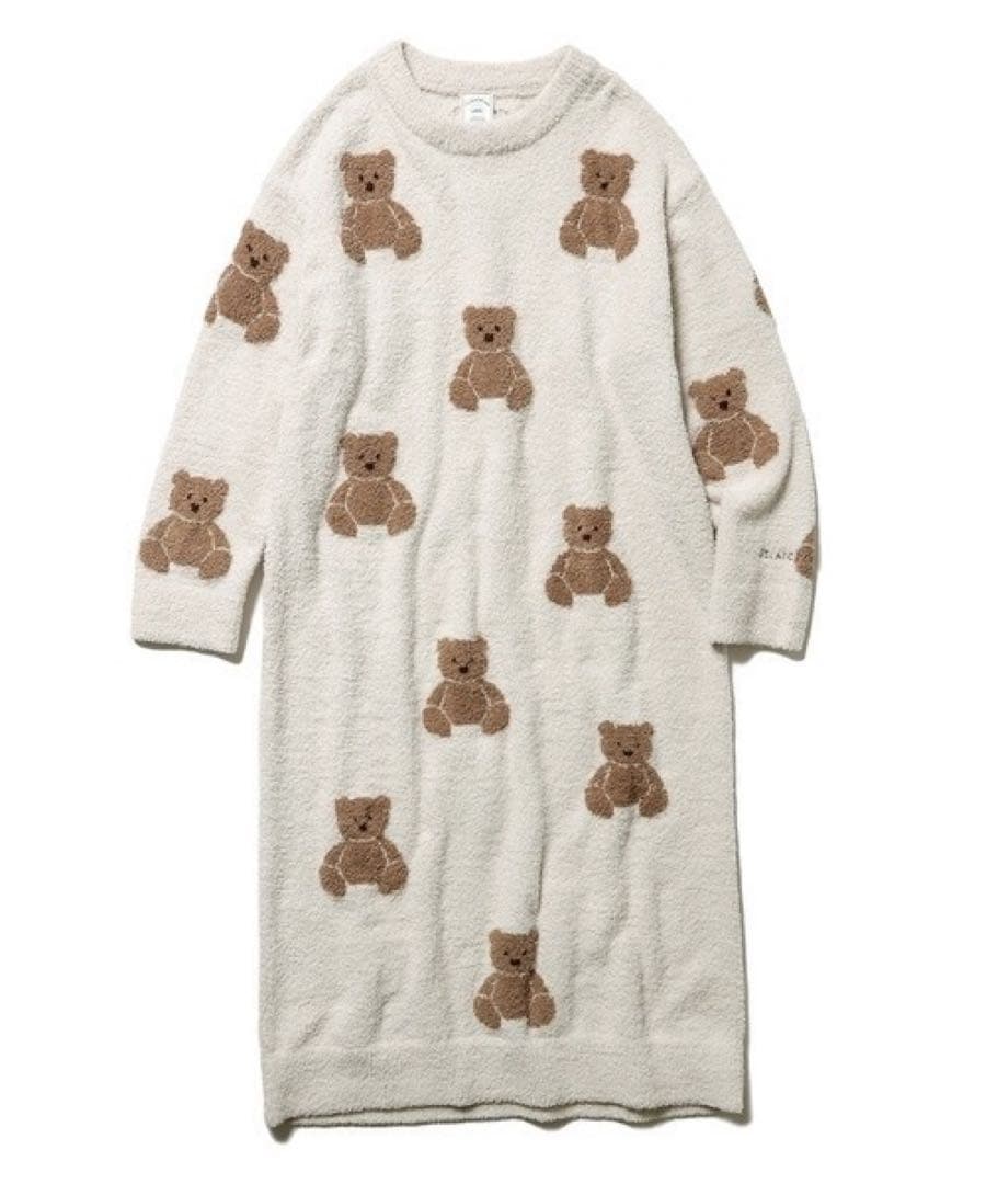 新品　ジェラートピケ　ベアジャガードドレス　ワンピース　ホリデー　ジェラピケ