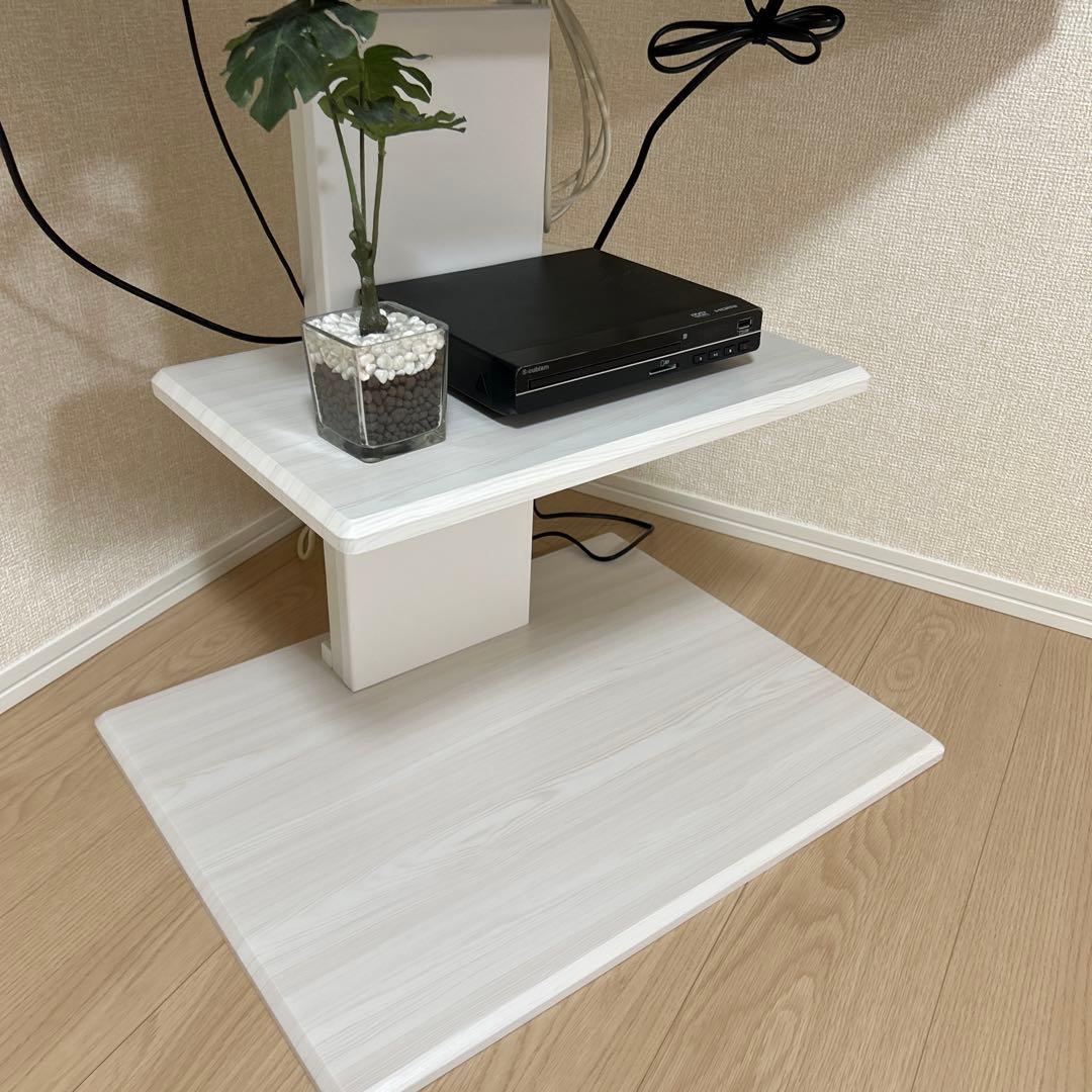 【美品】ニトリ｜32〜64インチ対応｜テレビスタンド ロータイプ｜ホワイト木目