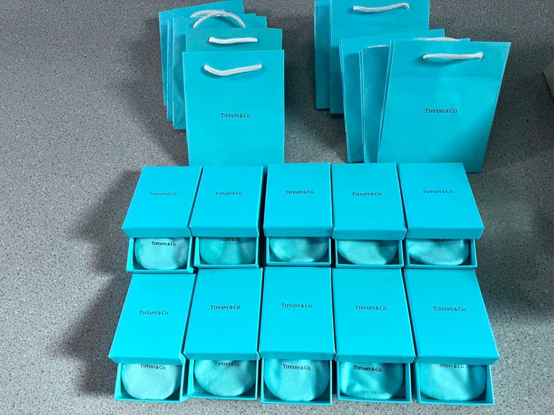現行品　Tiffanyティファニー　空箱巾着ミニショッパー紙袋10セット