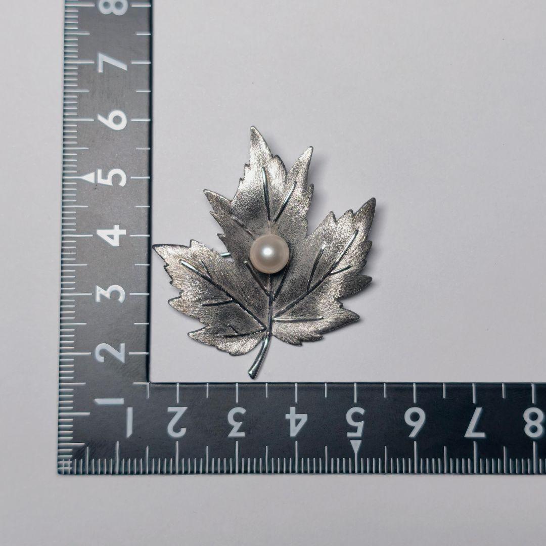 【美品 最高級】ミキモト ブローチ パール リーフ 1珠 皇室御用達 正規品