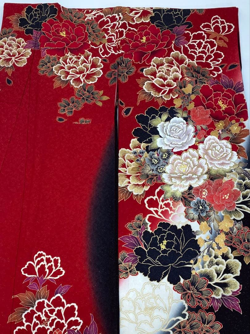 振袖 豪華 銀通し 金彩 グリッター箔 紋意匠 身丈170cm 撥水加工済