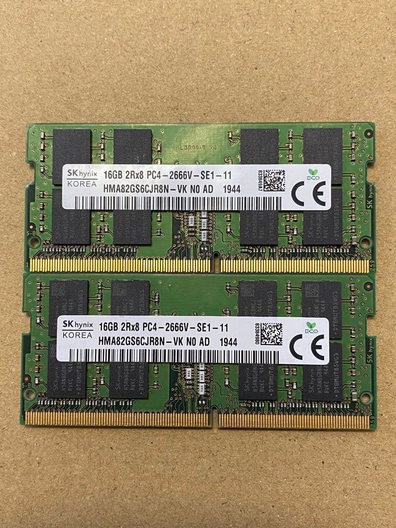 SK hynix (16GBx2)DDR4 メモリー PC4-2666V