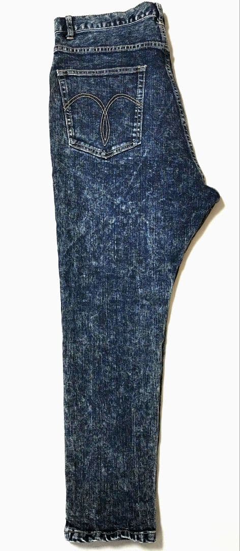 glamb　ラスティデニムイージーパンツ　ケミカルウォッシュ加工　インディゴ　2