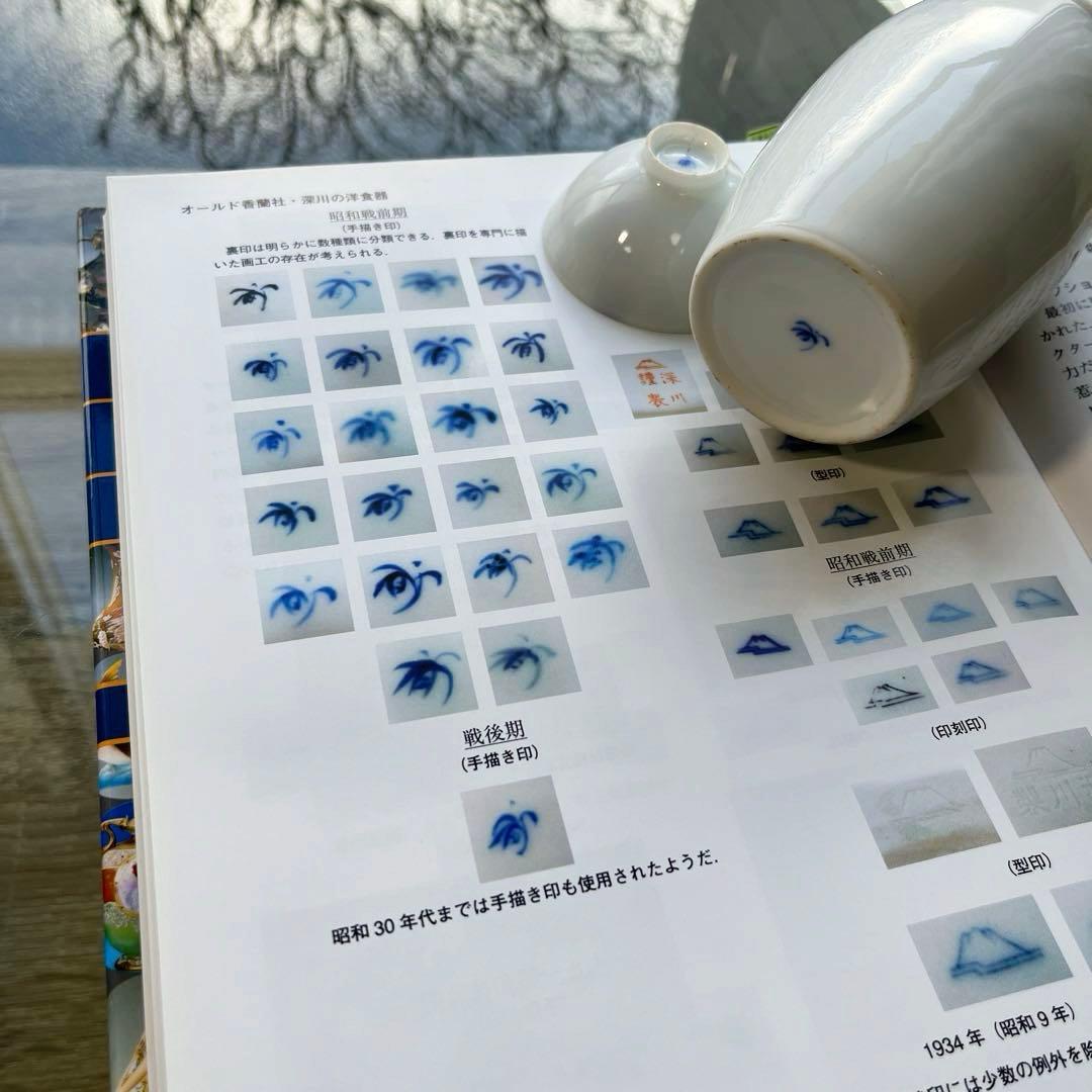 骨董　有田焼　宮内庁御用達　オールド香蘭社　兜柄　徳利２本　盃２客　４点