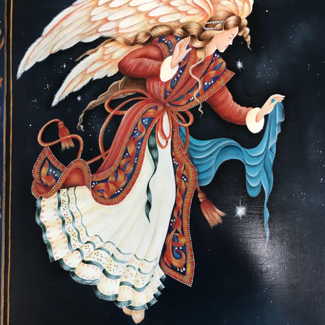 トールペイント作品　壁掛け絵画　アクリル