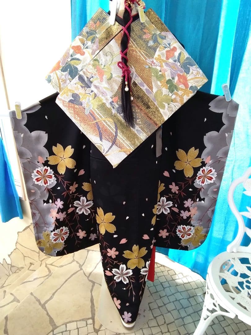 振袖フルセット、正絹振袖成人式、重ね衿帯揚げ帯締め、西陣袋帯、長襦袢