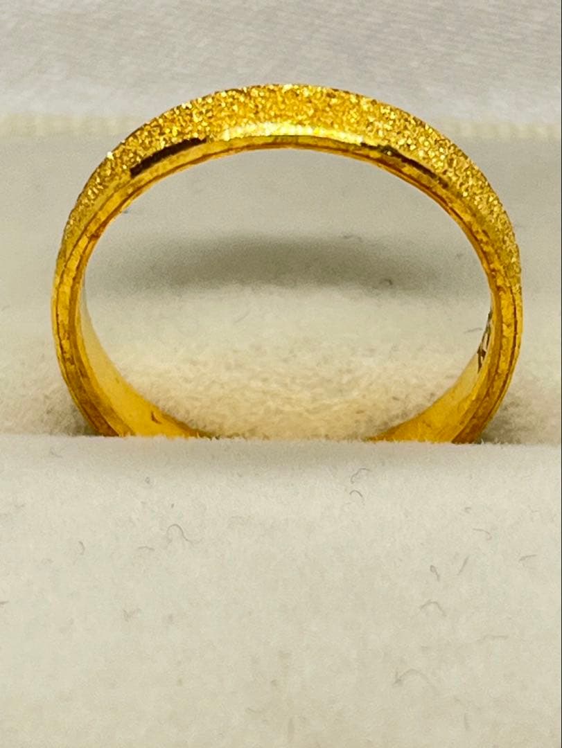 BeaverK24 純金平打ちグロスリング 3.8g刻印あり ハンドメイド