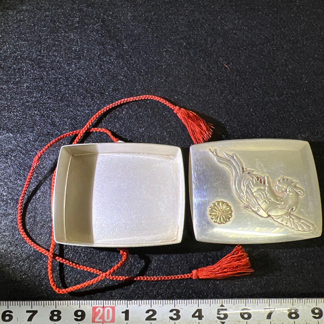 専用　天皇家　御下賜品　純銀小林製　鳳凰文　ボンボニエール　トニエ　61g