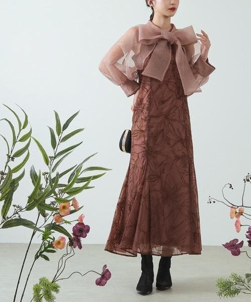 美品 カナ ボウタイ リボン ボレロ ワンピース S お呼ばれ オケージョン