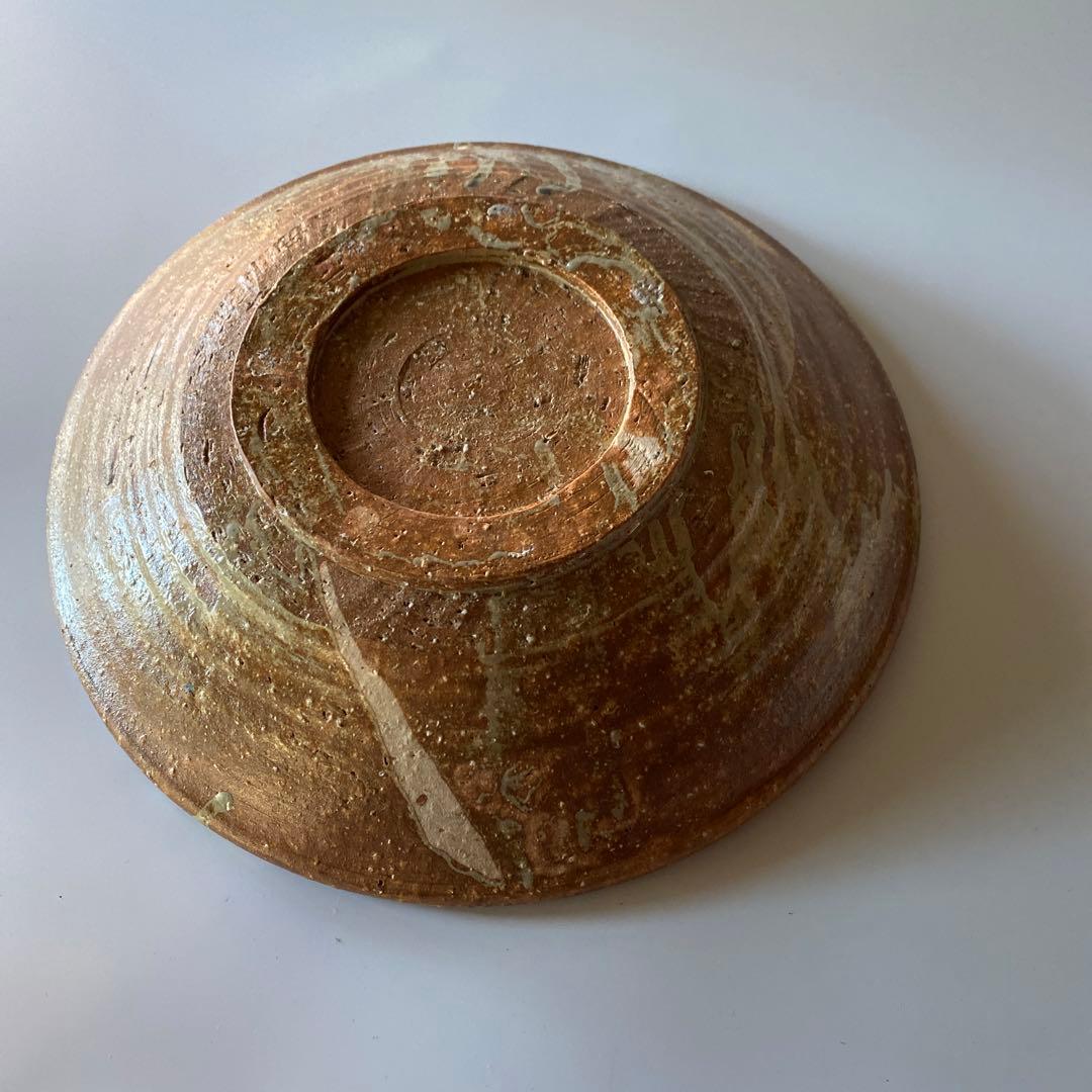 森岡嘉祥 共箱つき 馬の眼皿 大皿 京焼茶陶大家