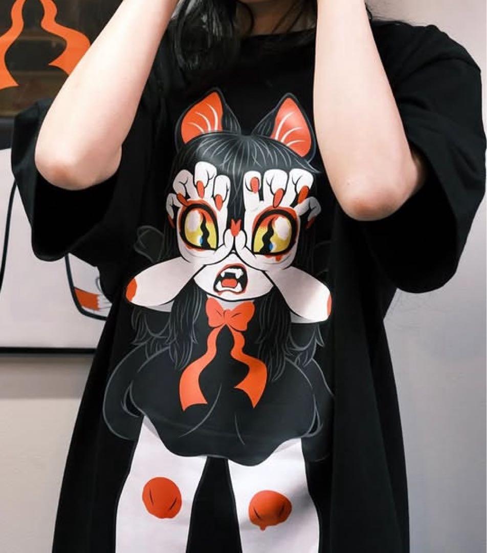 GRAPE BRAIN 戦慄！ にぎるちゃん 222 T-SHIRT 黒 箱付