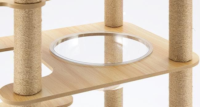 アウトレット2 キャットタワー 木製 宇宙船　展望台　多頭飼い 大型 178cm