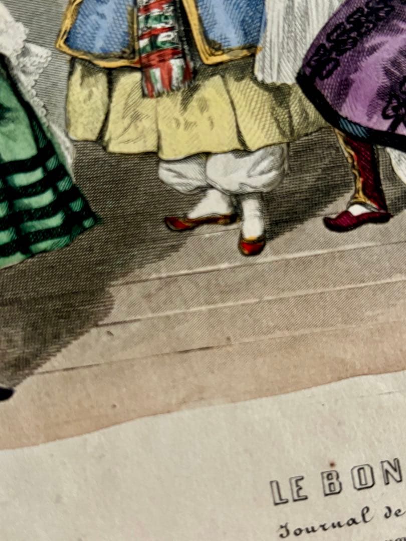 フランスアンティーク 19世紀の雑誌 Le Bon Ton 挿絵版画 ヘロイーズ