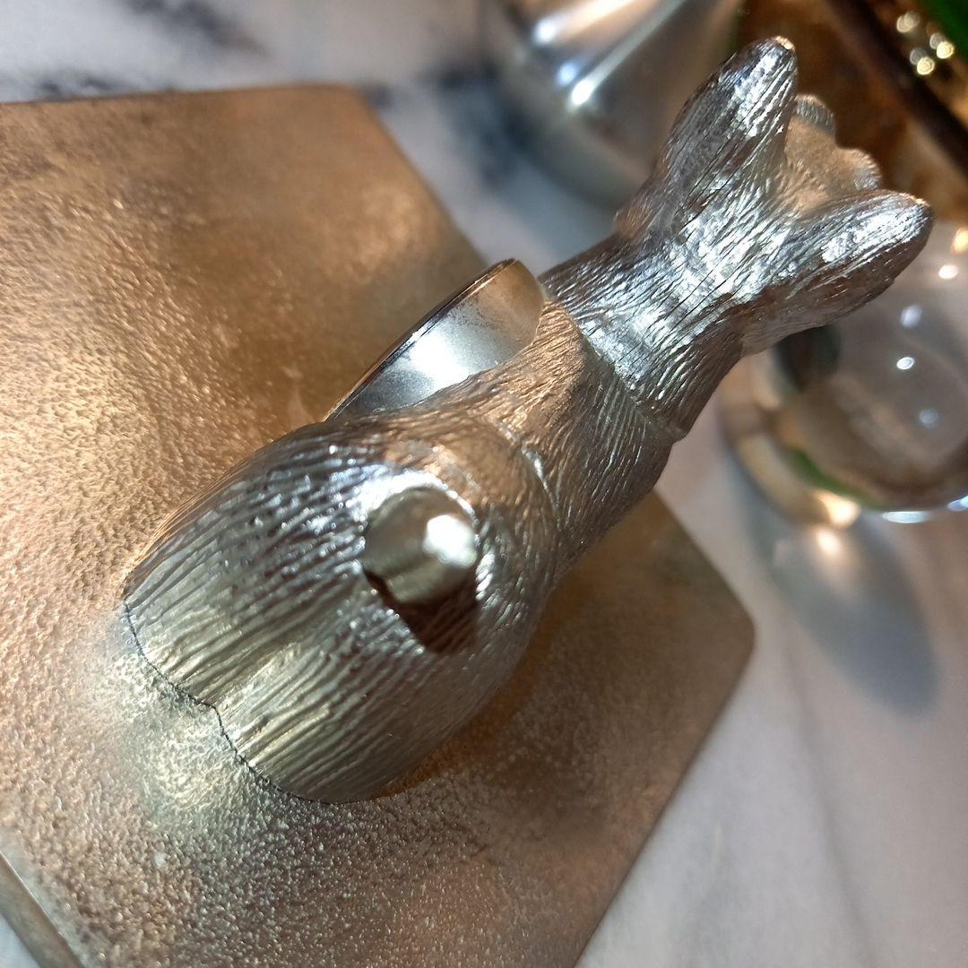 TIMEX　レア　置時計　スコティッシュテリア　ピューター　オブジェ　シルバー